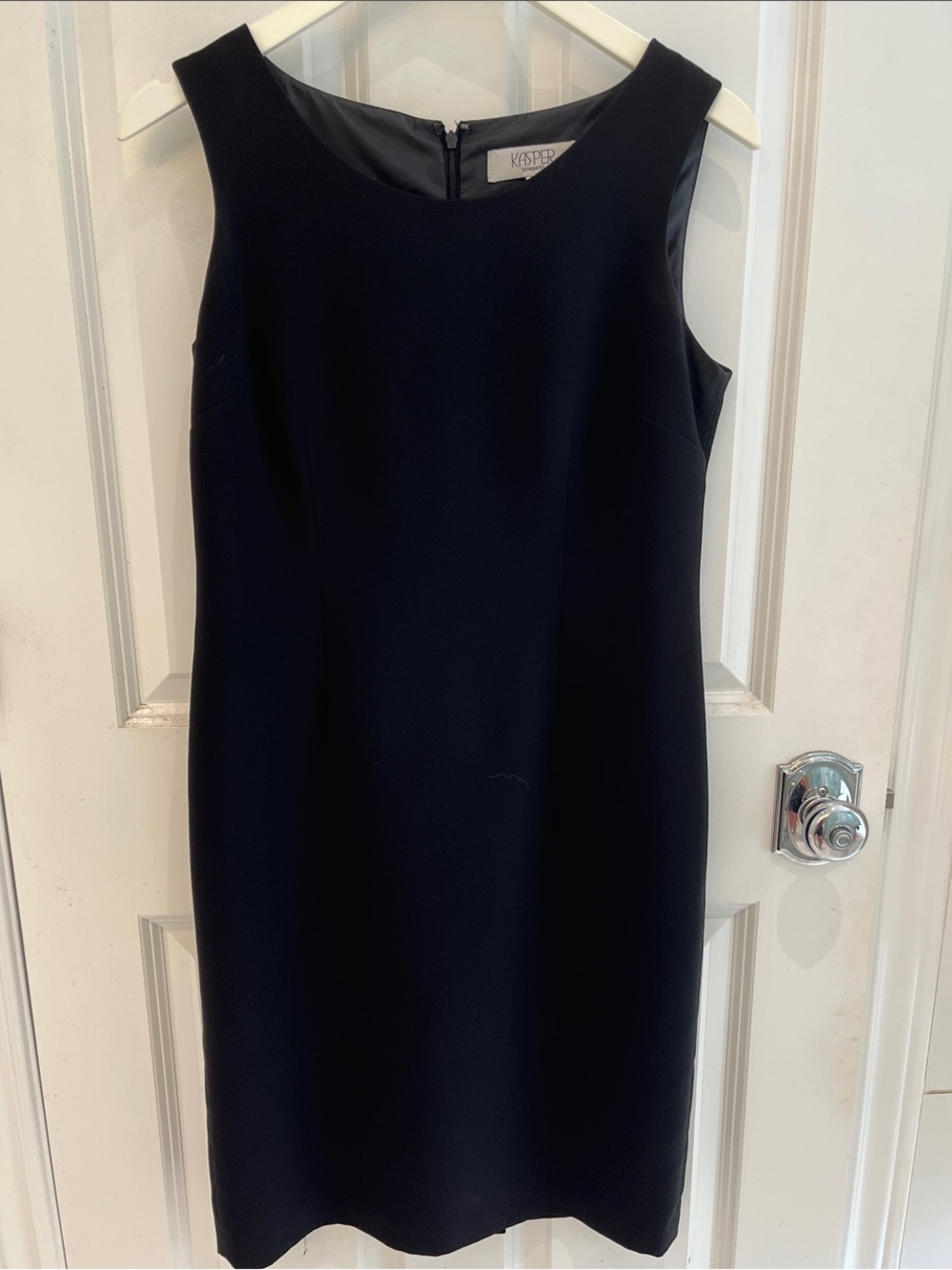 Kasper Black Sleeveless Sheath Dress